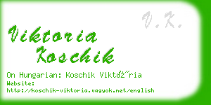 viktoria koschik business card